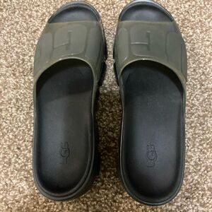 UGG Black/Gray Slide Sandals